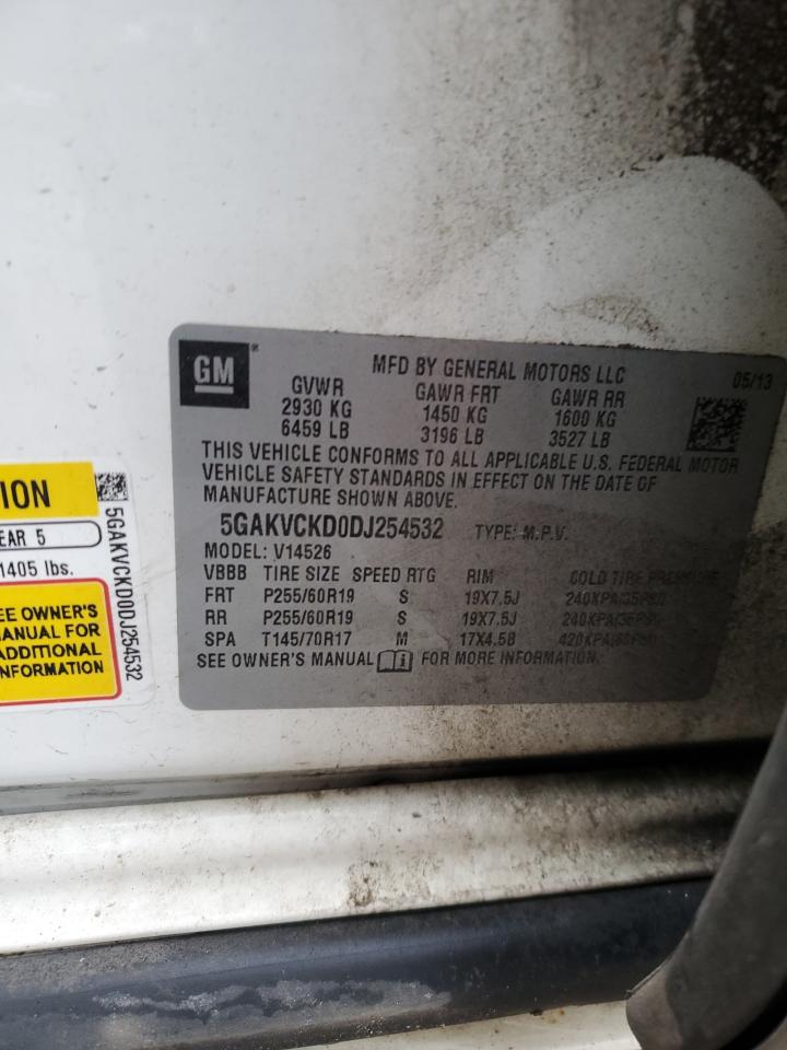 2013 Buick Enclave VIN: 5GAKVCKD0DJ254532 Lot: 93054915