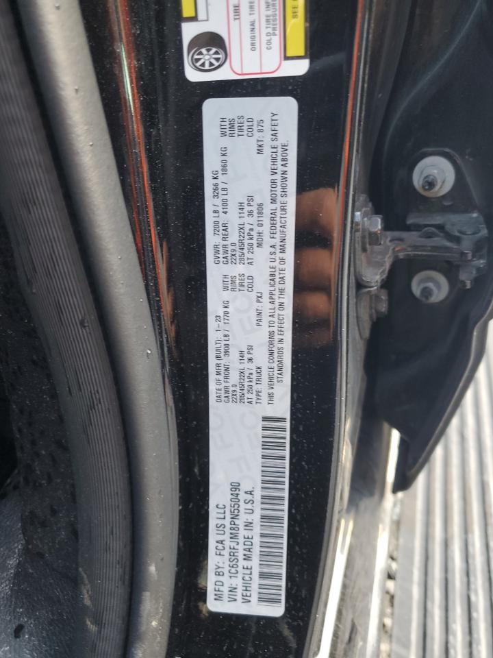 2023 Ram 1500 Laramie VIN: 1C6SRFJM8PN550490 Lot: 91973135