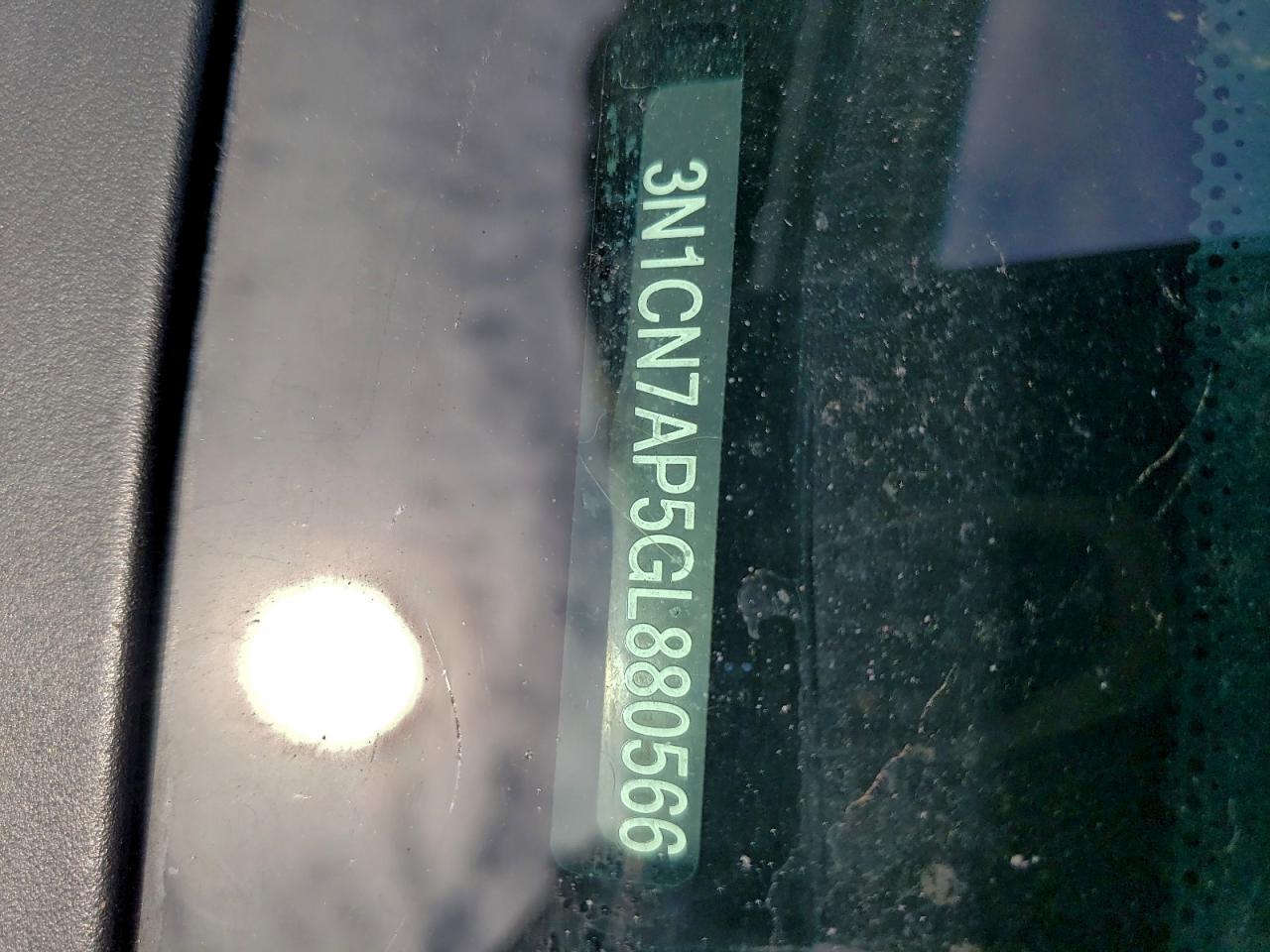 2016 Nissan Versa S VIN: 3N1CN7AP5GL880566 Lot: 93607415