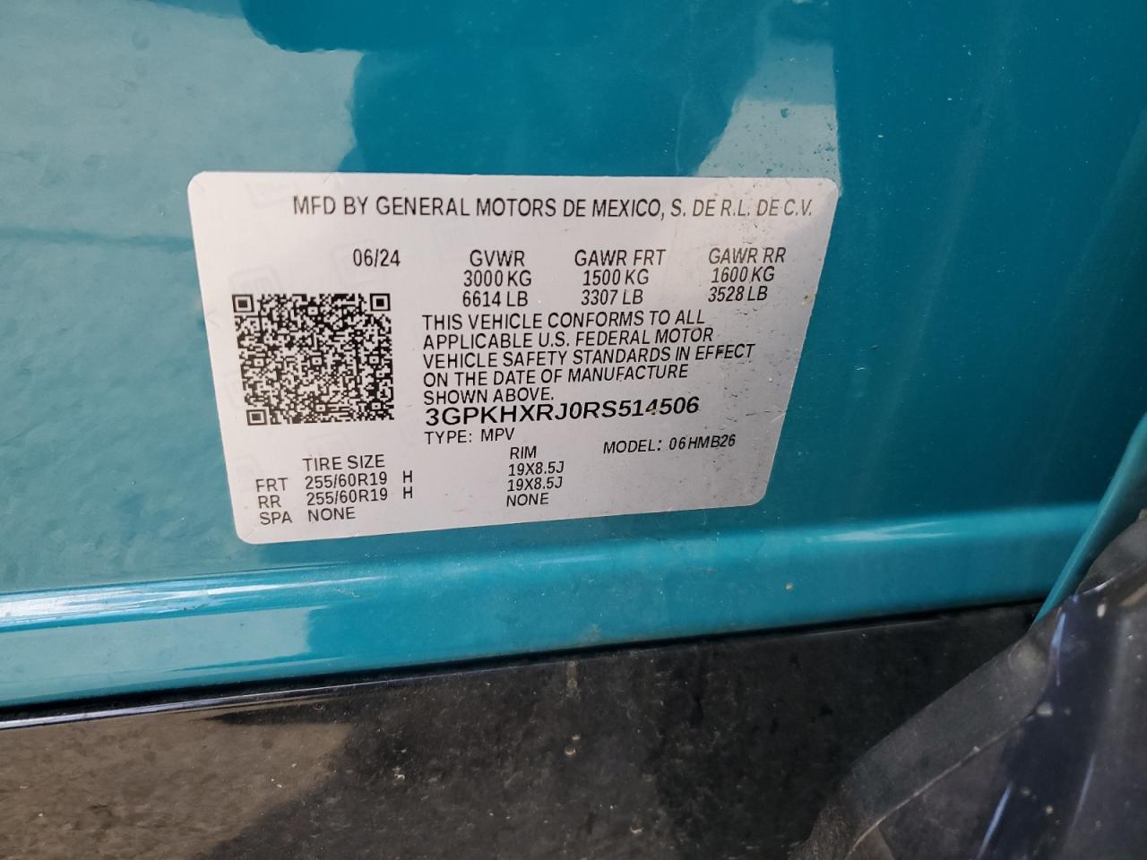 2024 Honda Prologue Tour VIN: 3GPKHXRJ0RS514506 Lot: 91293825