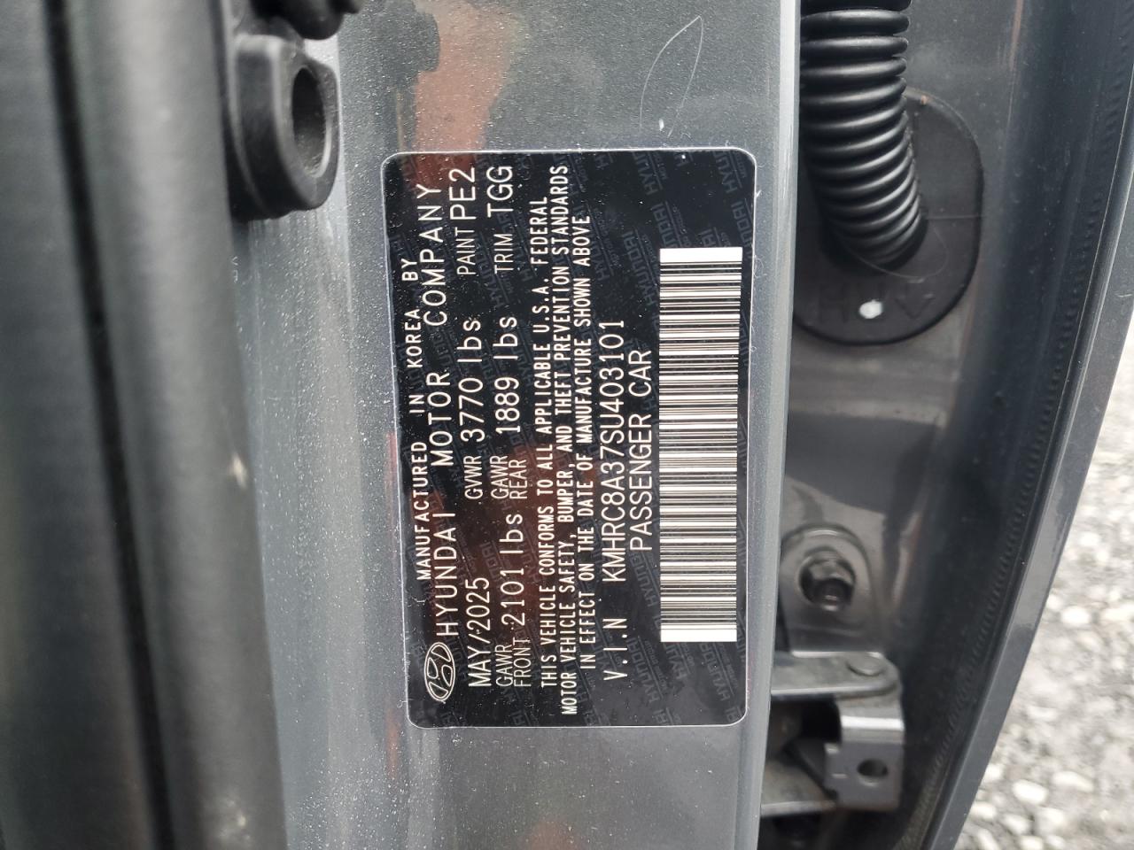 2025 Hyundai Venue Sel VIN: KMHRC8A37SU403101 Lot: 91593905