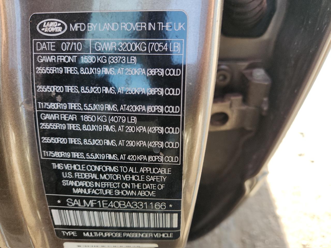 2011 Land Rover Range Rover Hse Luxury VIN: SALMF1E40BA331166 Lot: 91414785