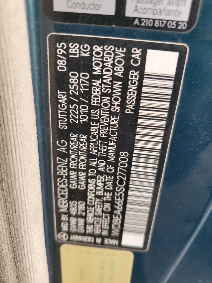 1995 Mercedes-Benz E 320 VIN: WDBEA66E5SC277008 Lot: 93075065