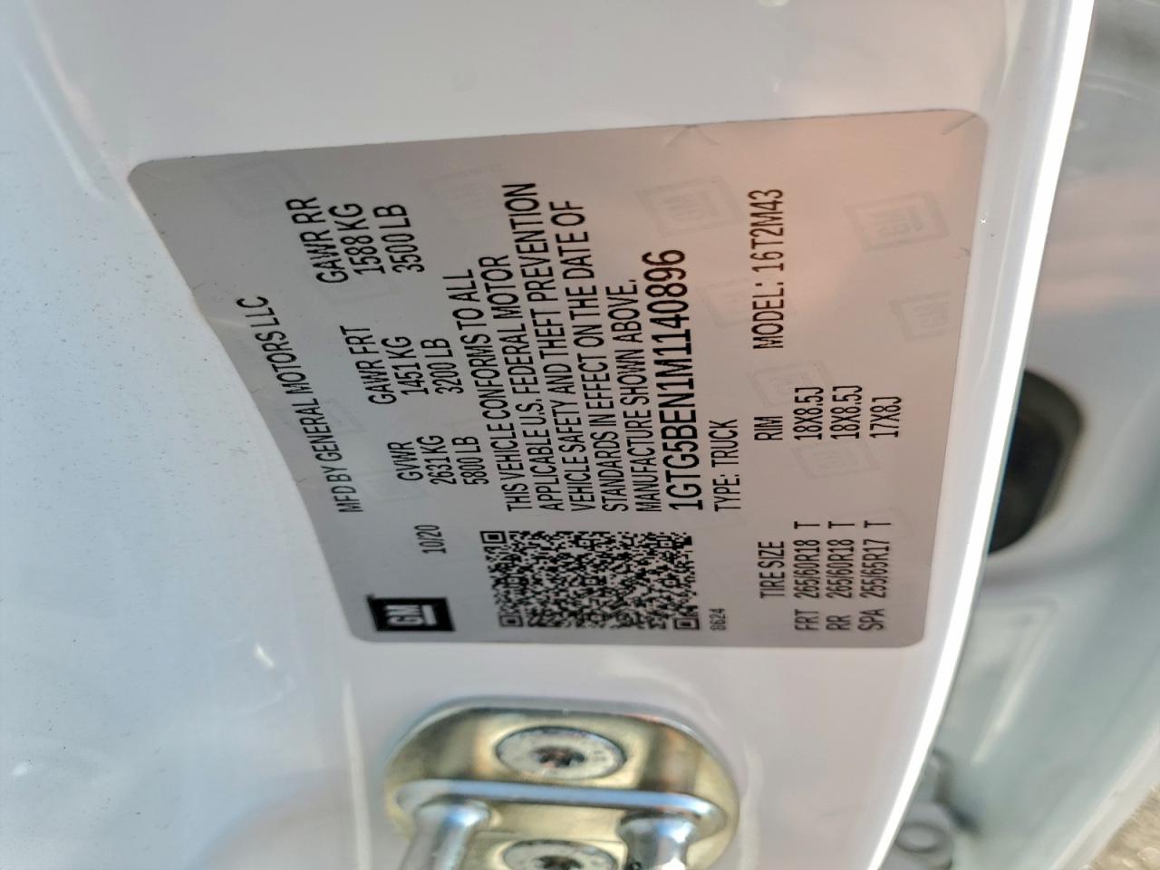 2021 GMC Canyon Elevation VIN: 1GTG5BEN1M1140896 Lot: 93459945