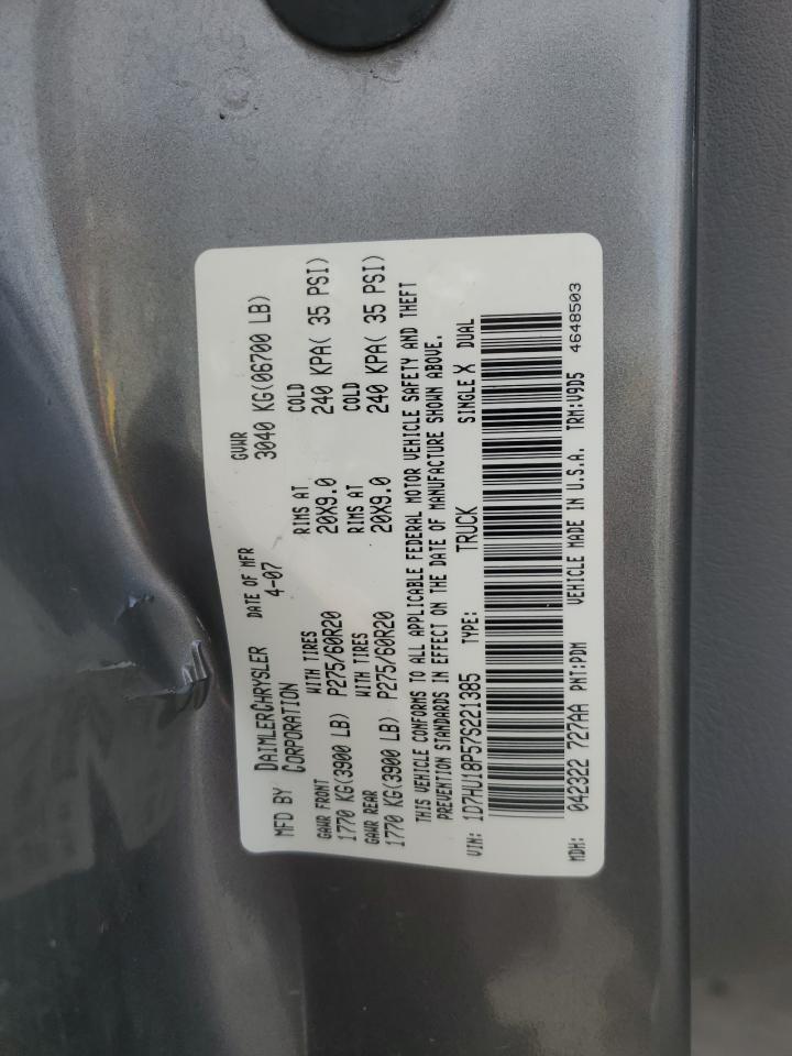 2007 Dodge Ram 1500 St VIN: 1D7HU18P57S221385 Lot: 91481755