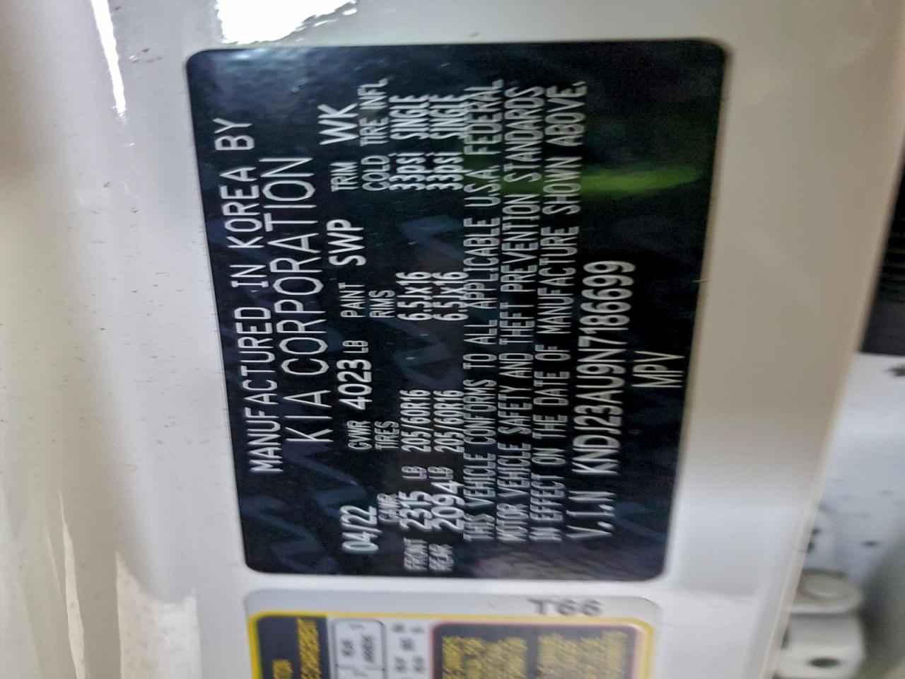 2022 Kia Soul Lx VIN: KNDJ23AU9N7186699 Lot: 93814725