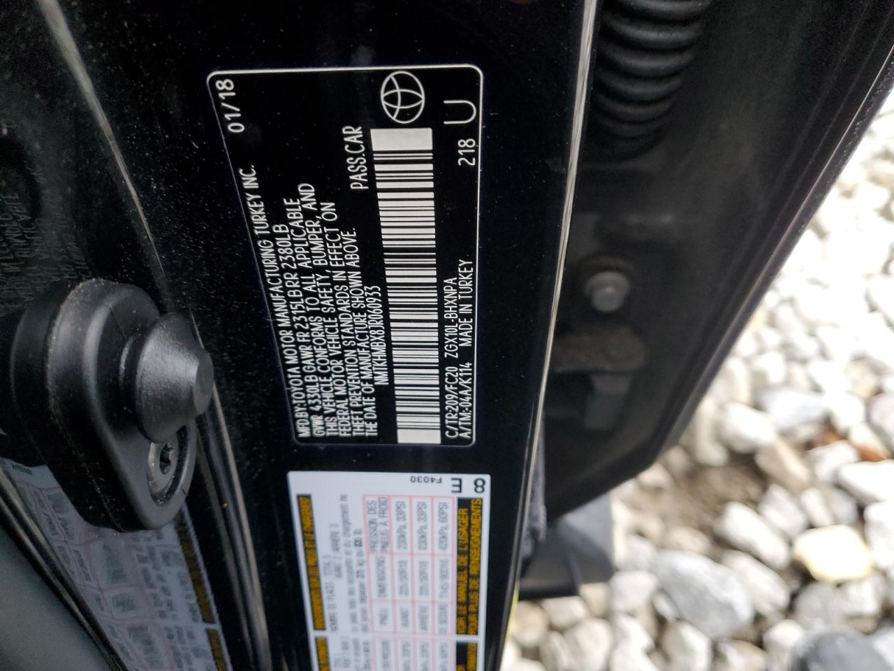 2018 Toyota C-Hr Xle VIN: NMTKHMBX8JR060933 Lot: 93279335