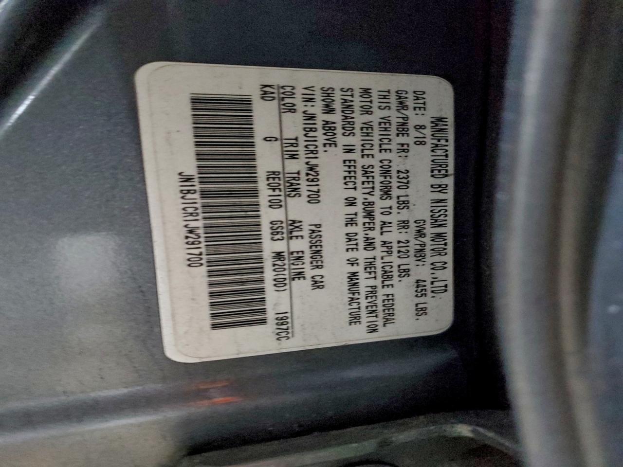 2018 Nissan Rogue Sport S VIN: JN1BJ1CR1JW291700 Lot: 94060205