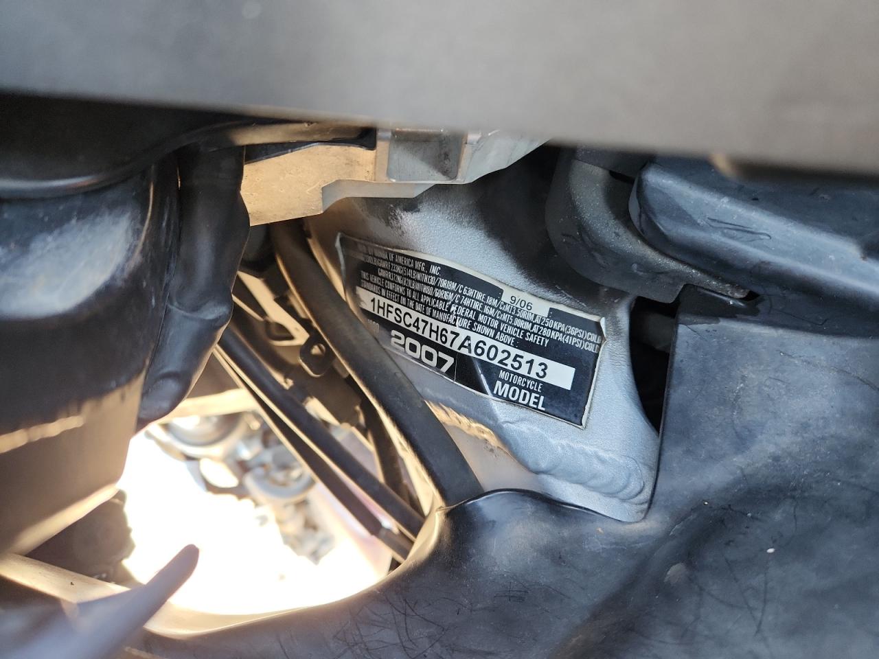 2007 Honda Gl1800 VIN: 1HFSC47H67A602513 Lot: 92616875