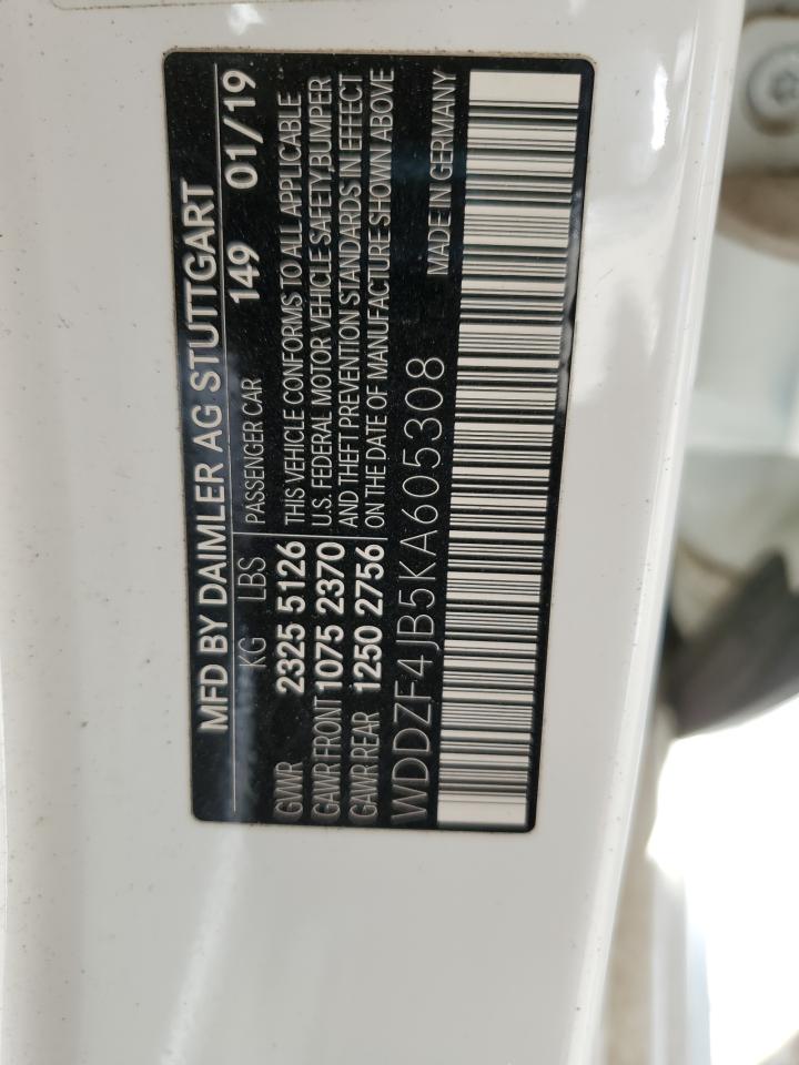 2019 Mercedes-Benz E 300 VIN: WDDZF4JB5KA605308 Lot: 92933965