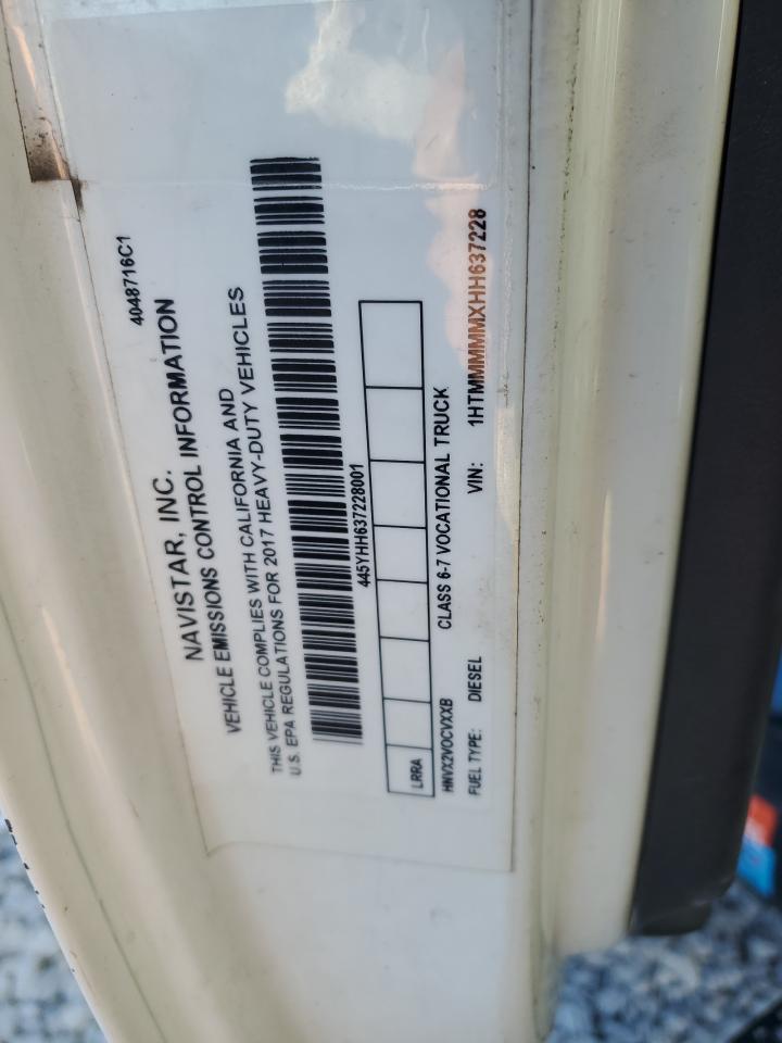 2017 International Ma025 Box Truck VIN: 1HTMMMMMXHH637228 Lot: 91717095