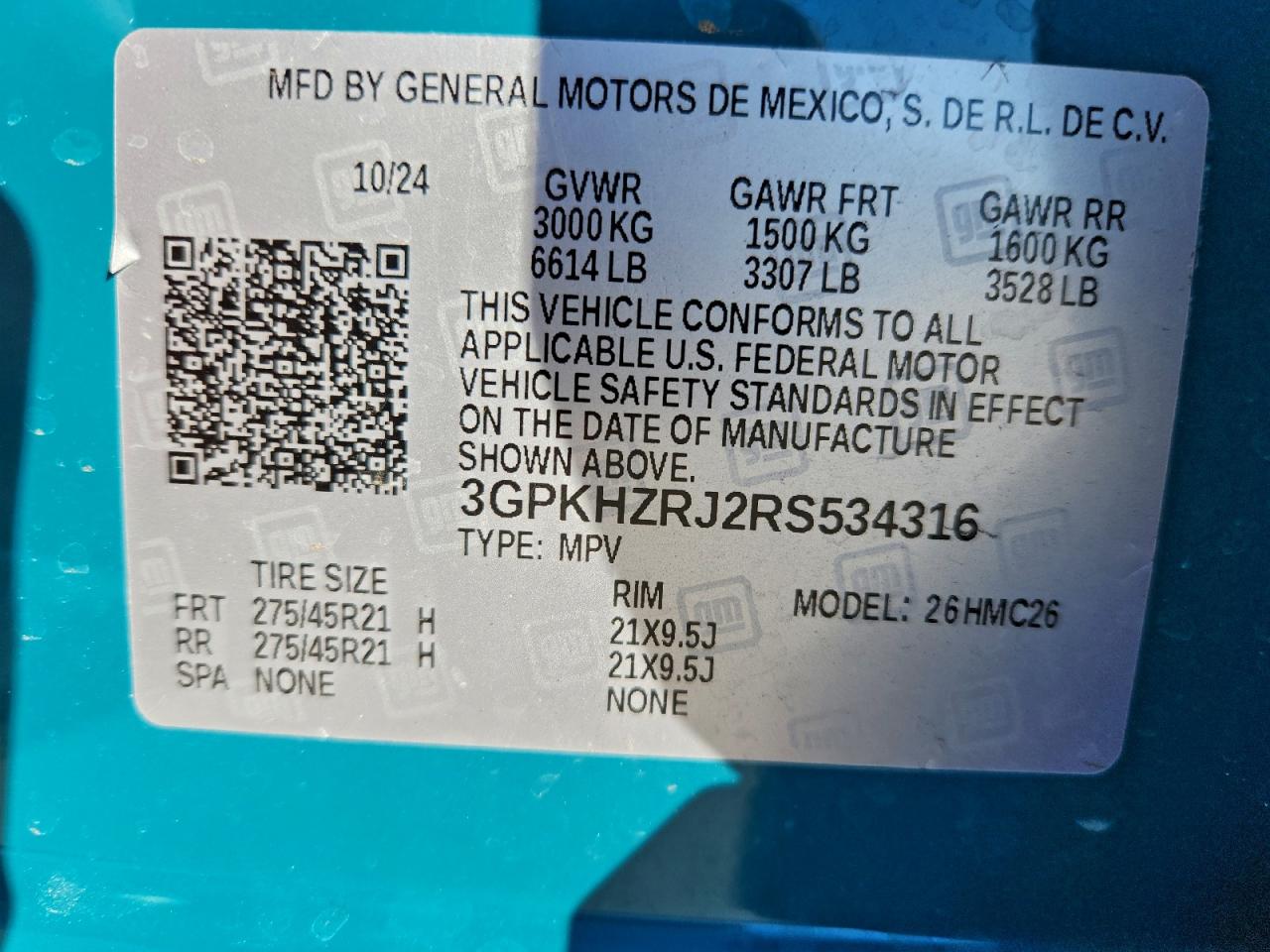 2024 Honda Prologue Elite VIN: 3GPKHZRJ2RS534316 Lot: 94107315