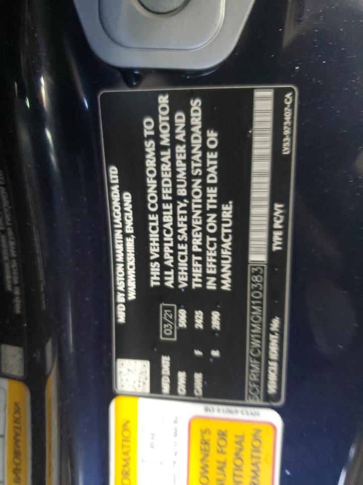 2021 Aston Martin Db11 VIN: SCFRMFCW1MGM10383 Lot: 93299375