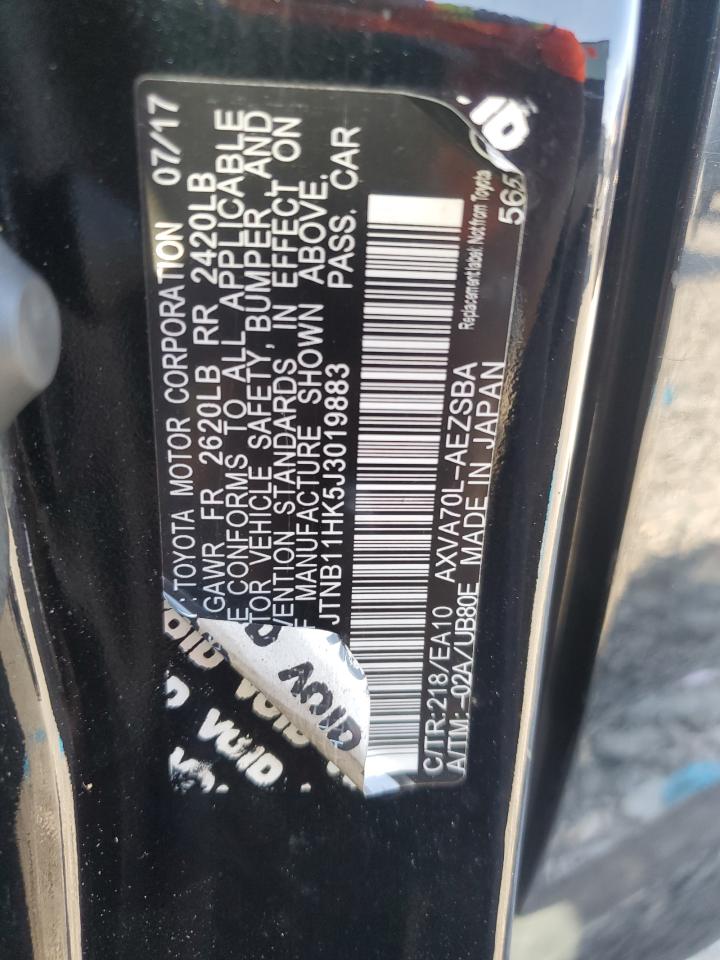 2018 Toyota Camry L VIN: JTNB11HK5J3019883 Lot: 93117705