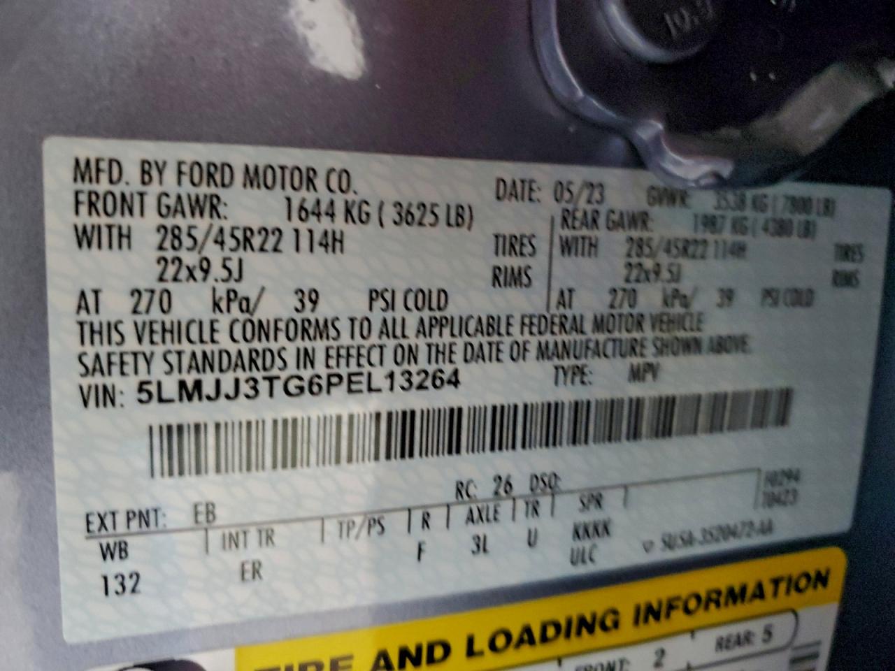 2023 Lincoln Navigator L Black Label VIN: 5LMJJ3TG6PEL13264 Lot: 93537675