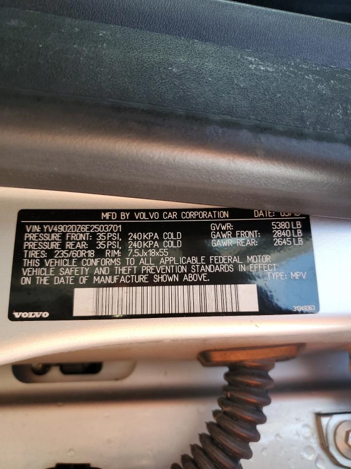 2014 Volvo Xc60 T6 VIN: YV4902DZ6E2503701 Lot: 92841265