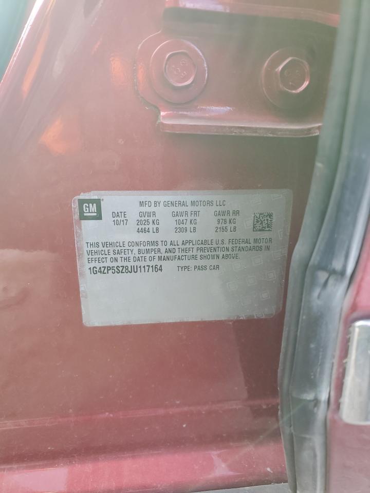 2018 Buick Lacrosse Essence VIN: 1G4ZP5SZ8JU117164 Lot: 91773525