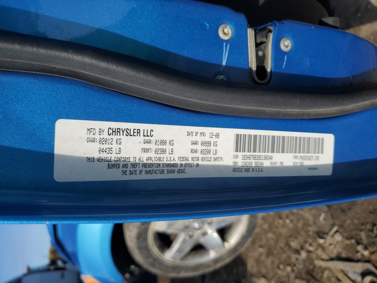 2009 Dodge Caliber R/T VIN: 1B3HB78B39D188340 Lot: 93506375