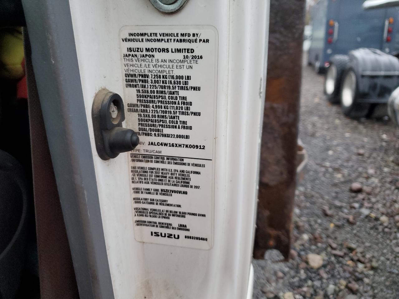 2017 Isuzu Npr Xd Flatbed Truck VIN: JALC4W16XH7K00912 Lot: 90457565