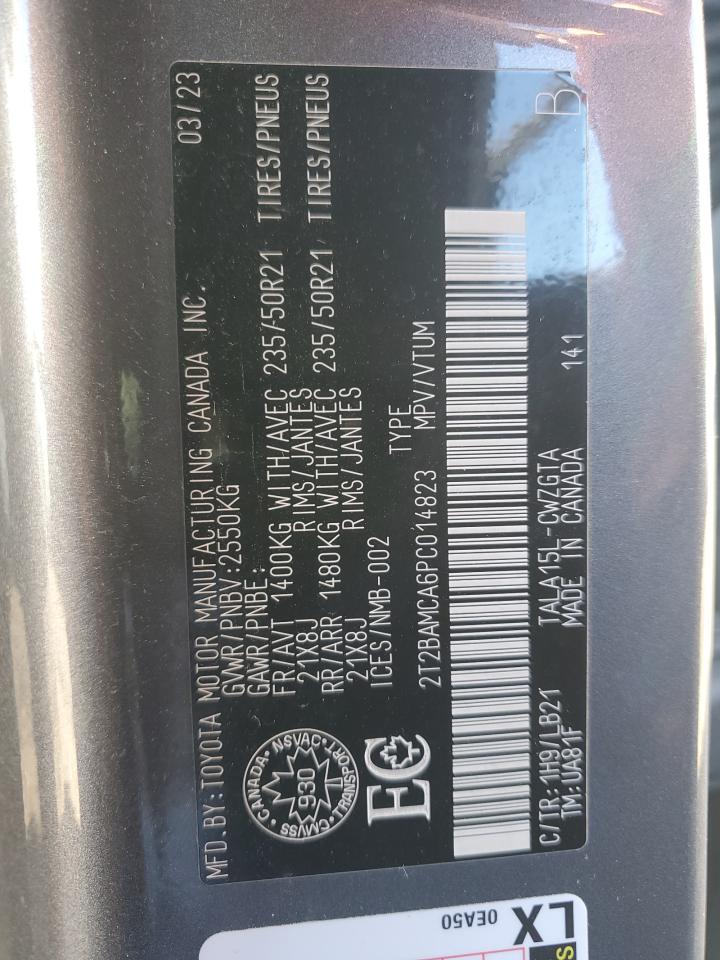 2023 Lexus Rx 350 Base VIN: 2T2BAMCA6PC014823 Lot: 86433935