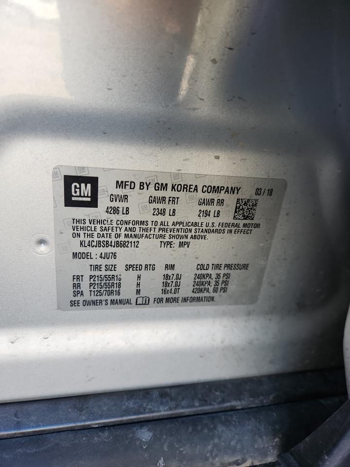 2018 Buick Encore Preferred Ii VIN: KL4CJBSB4JB682112 Lot: 92659445