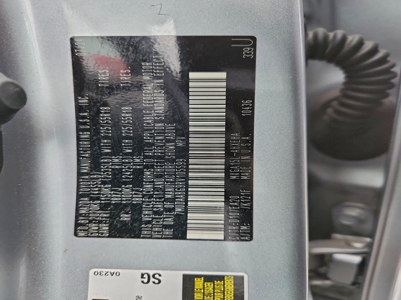 2024 Toyota Corolla Cross Xle VIN: 7MUDAABG9RV105599 Lot: 94229965