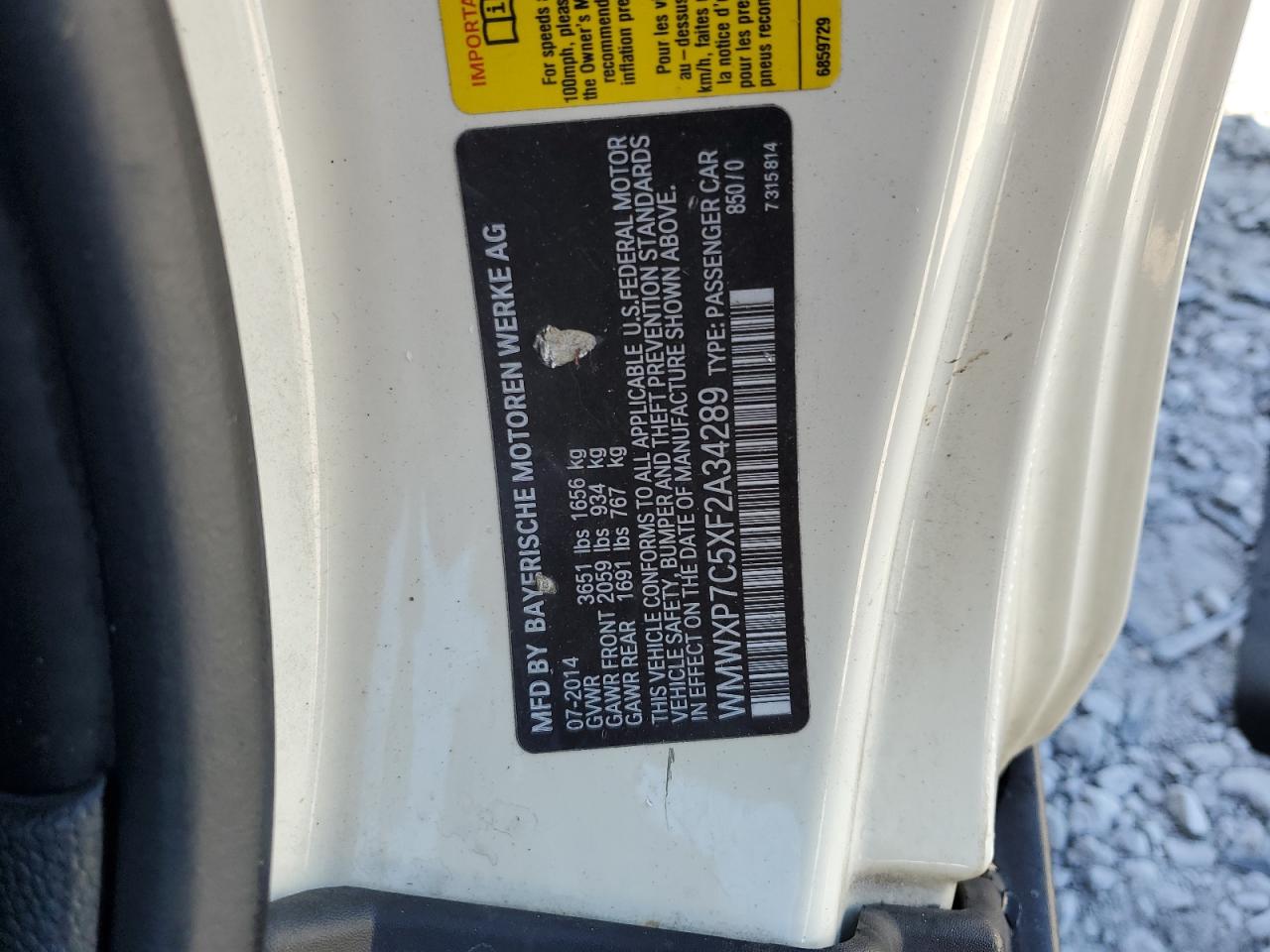 2015 Mini Cooper S VIN: WMWXP7C5XF2A34289 Lot: 91468755