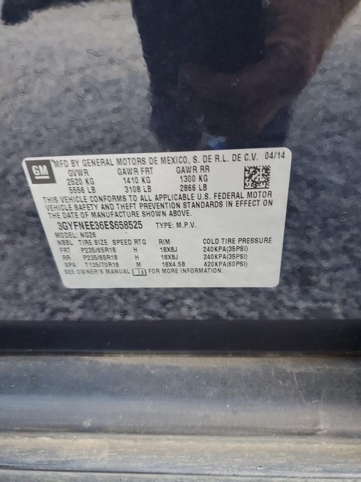 2014 Cadillac Srx Luxury Collection VIN: 3GYFNEE36ES658525 Lot: 92214175