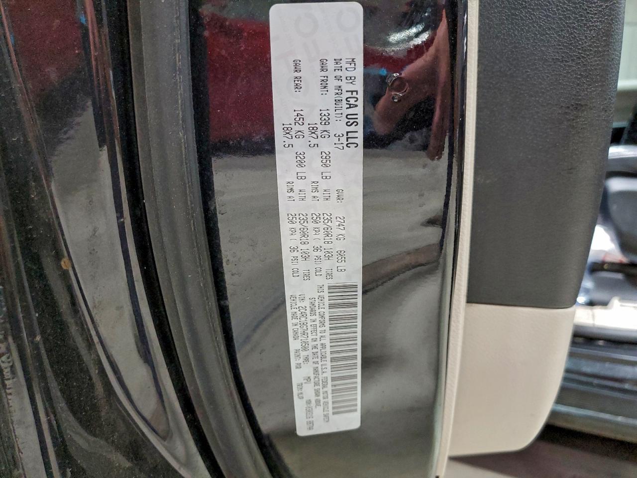 2017 Chrysler Pacifica Touring L VIN: 2C4RC1BG7HR710500 Lot: 93250065