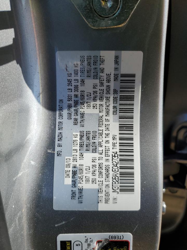 2014 Mazda Cx-9 Sport VIN: JM3TB2BAXE0427354 Lot: 92999385