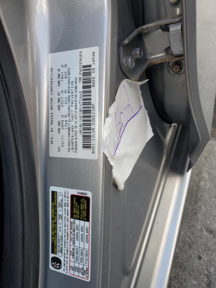 2011 Mazda 3 I VIN: JM1BL1UF1B1471642 Lot: 90989745