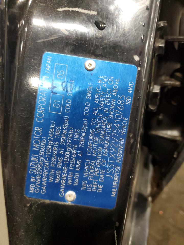 2005 Suzuki Xl7 Ex VIN: JS3TX92V754107683 Lot: 93572995