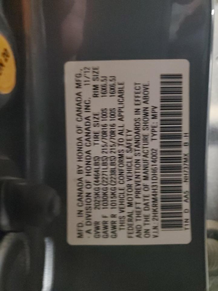 2013 Honda Cr-V Lx VIN: 2HKRM4H31DH614002 Lot: 93129655