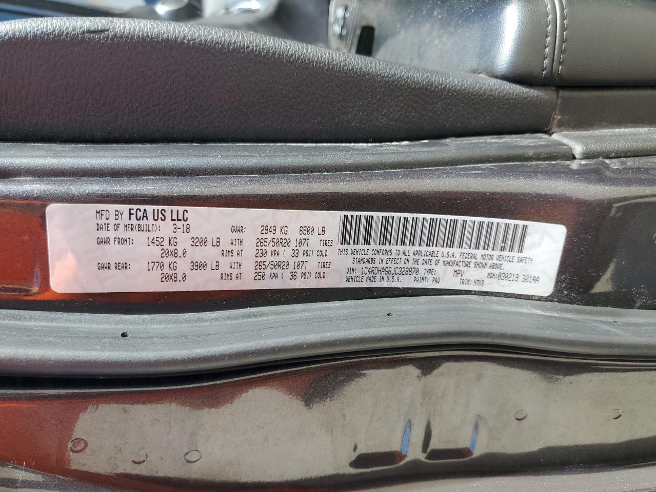 2018 Dodge Durango Sxt VIN: 1C4RDHAG6JC328870 Lot: 90977555