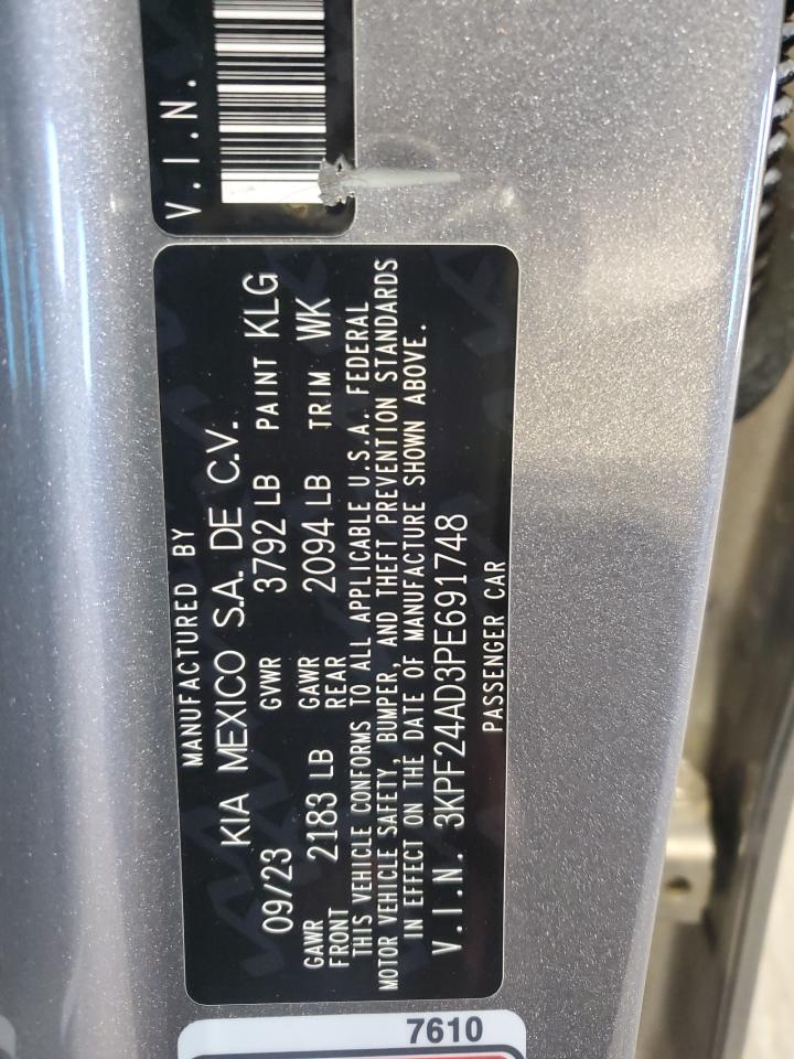 2023 Kia Forte Lx VIN: 3KPF24AD3PE691748 Lot: 90683775