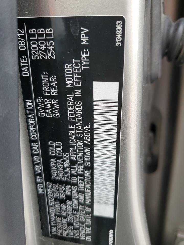 2013 Volvo Xc60 3.2 VIN: YV4940DL5D2391542 Lot: 92215675