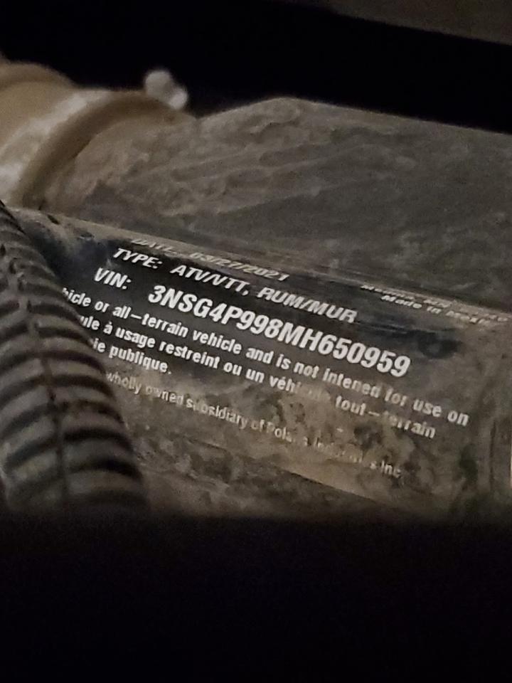 2021 Polaris General 4 - Utility Vehicle VIN: 3NSG4P998MH650959 Lot: 91635185