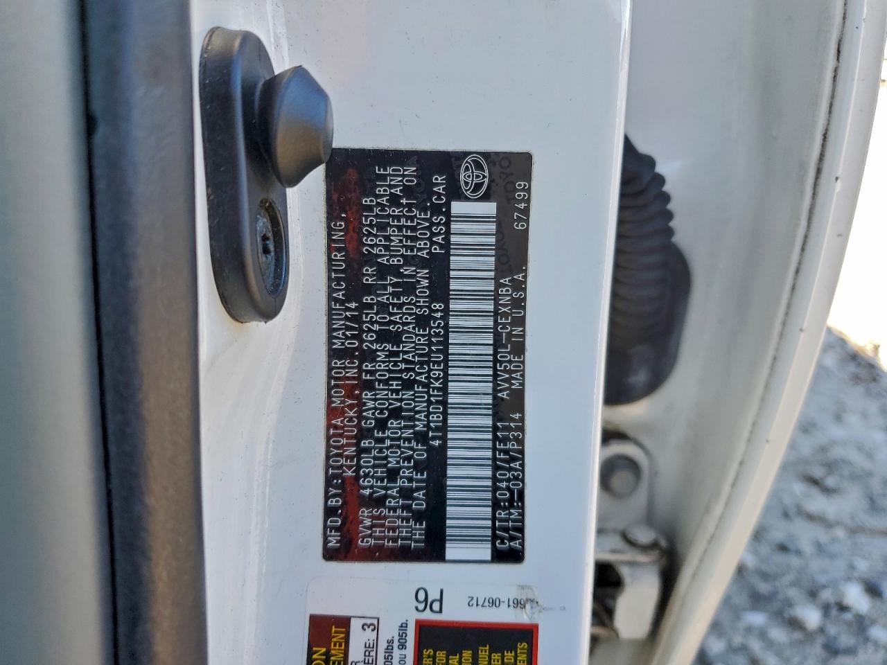 2014 Toyota Camry Hybrid VIN: 4T1BD1FK9EU113548 Lot: 93659755