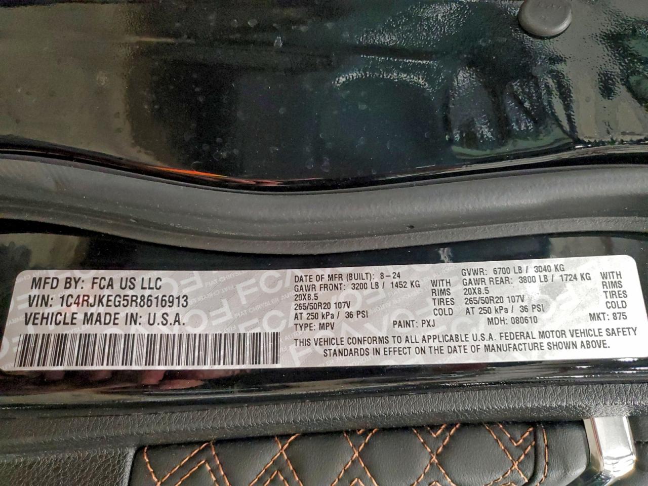 2024 Jeep Grand Cherokee L Summit VIN: 1C4RJKEG5R8616913 Lot: 94566225