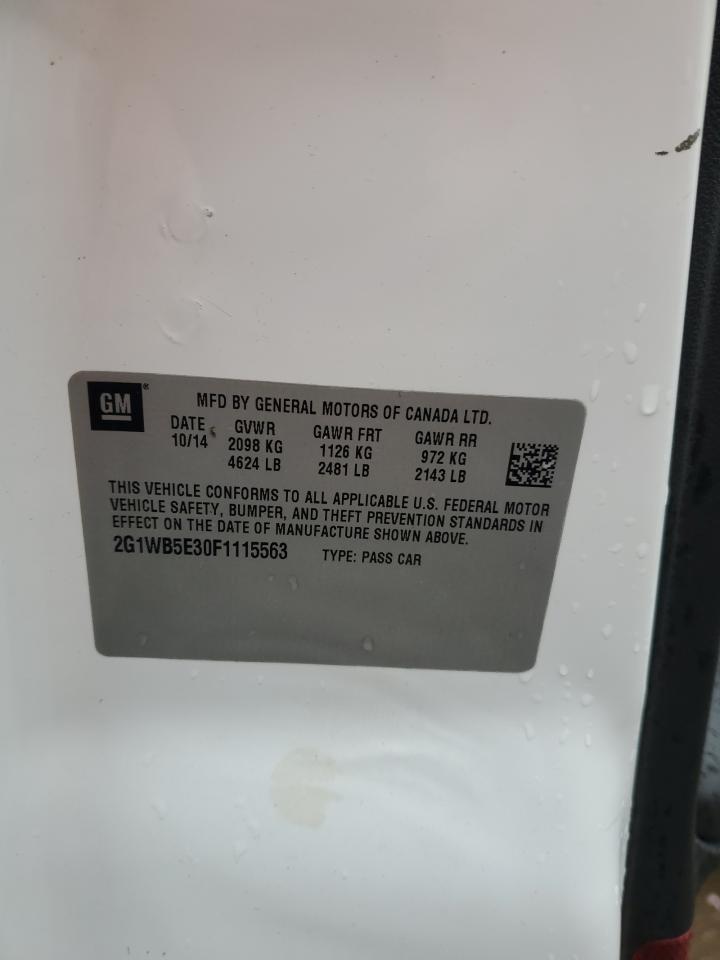 2015 Chevrolet Impala Limited Lt VIN: 2G1WB5E30F1115563 Lot: 92004315