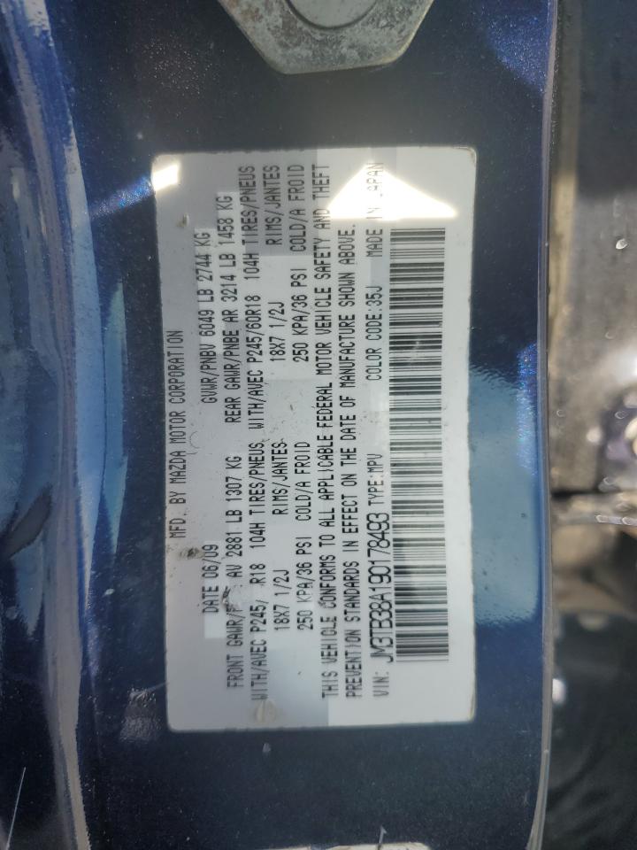 2009 Mazda Cx-9 VIN: JM3TB38A190178493 Lot: 93682145
