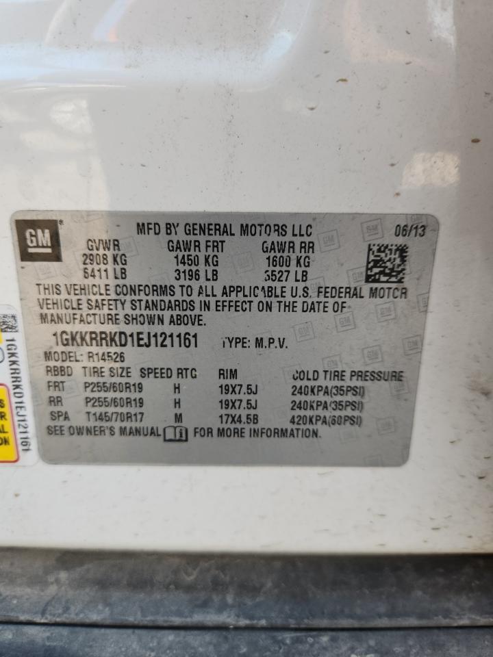 2014 GMC Acadia Slt-1 VIN: 1GKKRRKD1EJ121161 Lot: 92700265