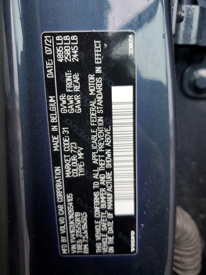 2022 Volvo Xc40 T5 Momentum VIN: YV4162UK1N2654105 Lot: 93446105