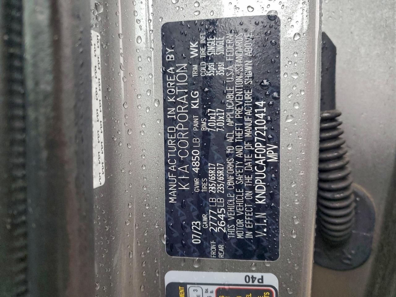 2023 Kia Sportage Lx VIN: KNDPUCAF0P7210414 Lot: 93728955