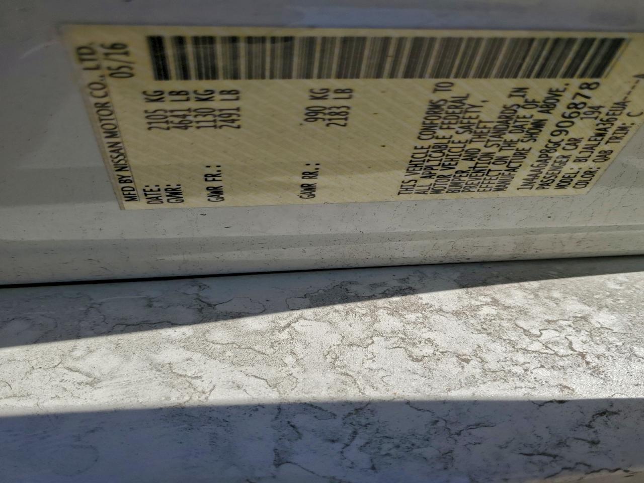 2016 Nissan Maxima 3.5S VIN: 1N4AA6AP8GC906878 Lot: 91714125