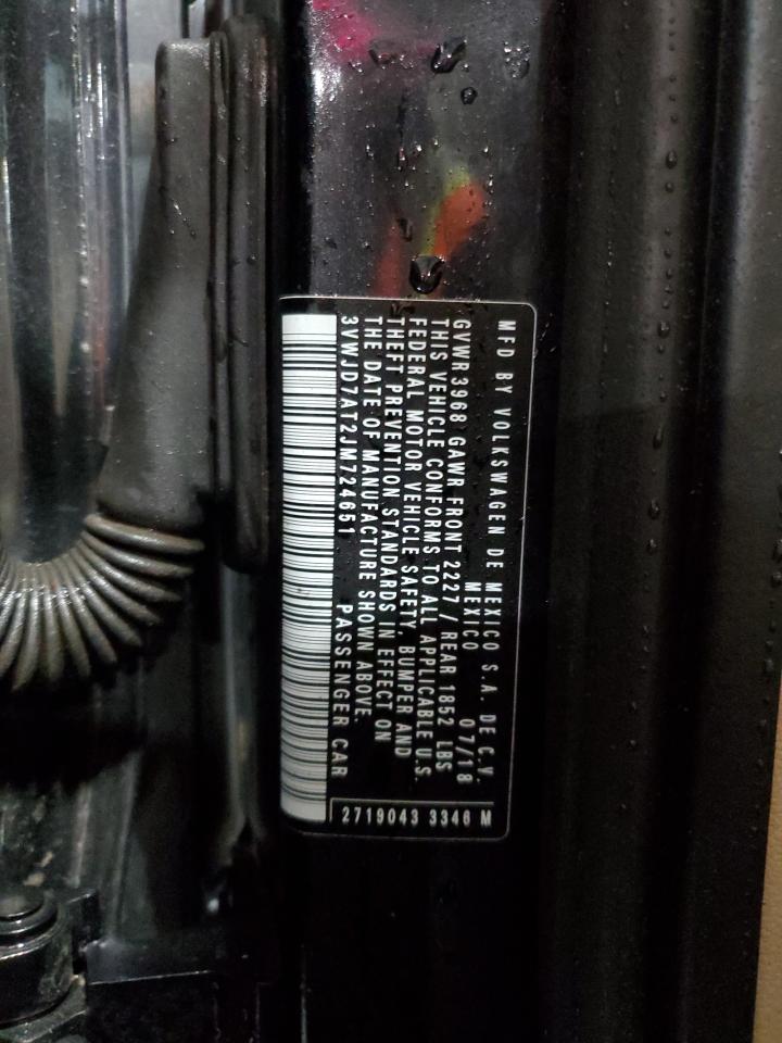 2018 Volkswagen Beetle Se VIN: 3VWJD7AT2JM724651 Lot: 93247095