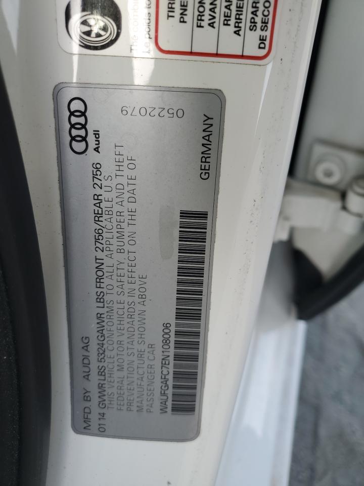 2014 Audi A6 Premium Plus VIN: WAUFGAFC7EN108006 Lot: 93281275