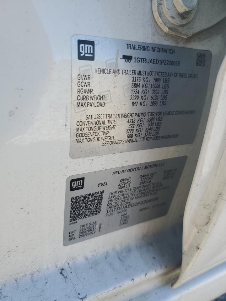 2023 GMC Sierra K1500 VIN: 1GTRUAED1PZ228558 Lot: 90983095