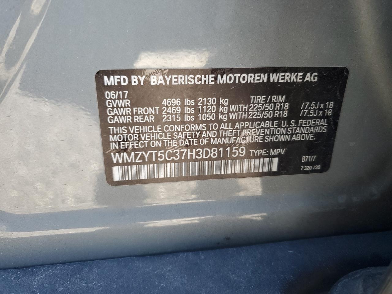 2017 Mini Cooper S Countryman All4 VIN: WMZYT5C37H3D81159 Lot: 92950965