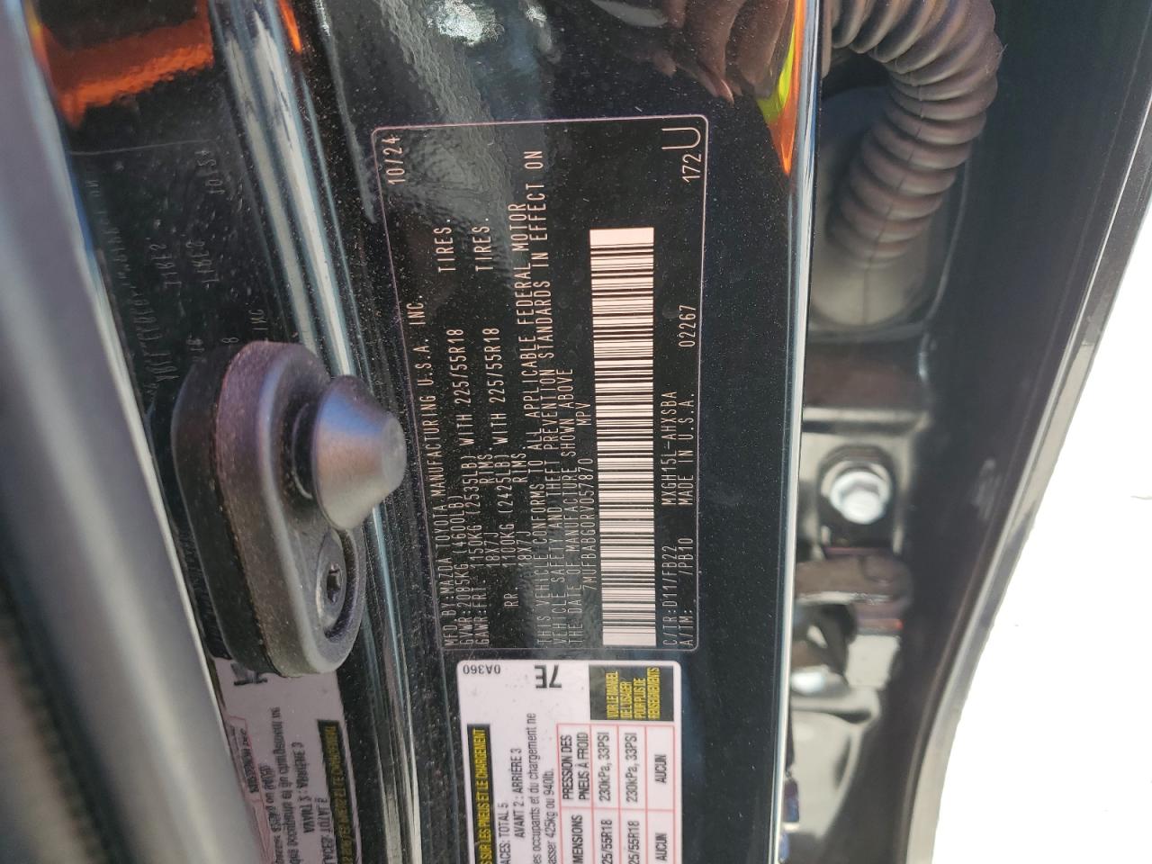 2024 Toyota Corolla Cross Se VIN: 7MUFBABG0RV057870 Lot: 92746415